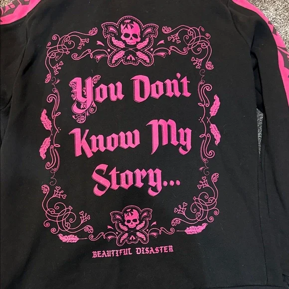 Beautiful Disaster Black and Pink Jacket - Picture 5 of 5